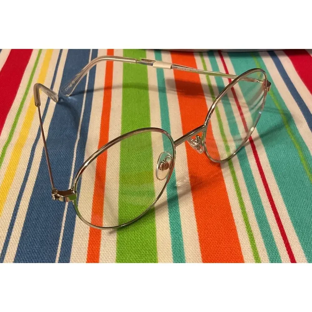 NWT Ophelia Roe Clear Lenses Oversized Round Wire Rim Glasses
